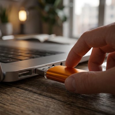 main branche clé usb 64 Go orange