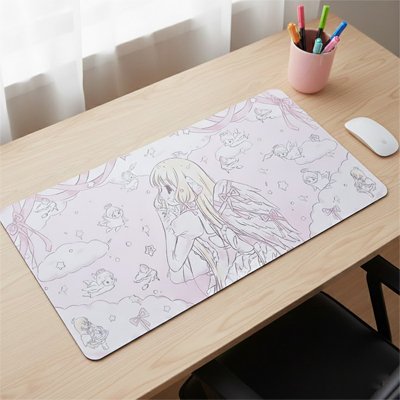 sous main bureau personnage manga violet