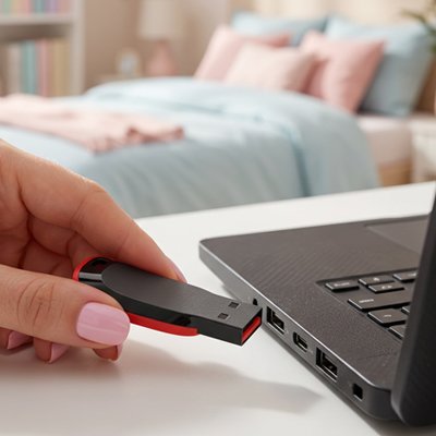 Clé usb 64 go​ noir rouge