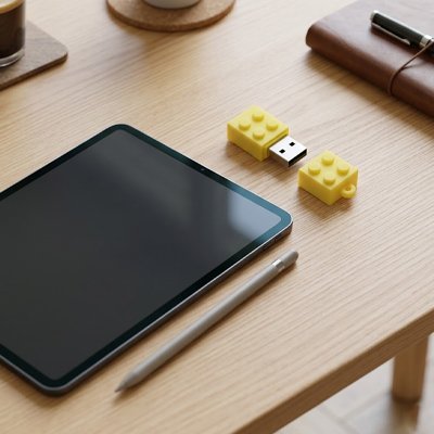 Clé usb 8go bloc jaune original