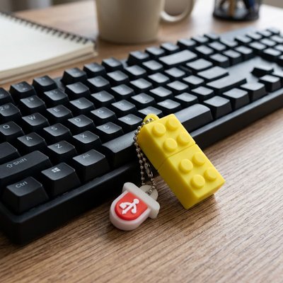 Clé usb 8go design bloc jaune