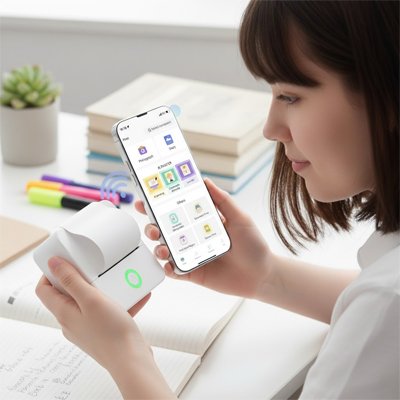 Femme Imprimante thermique mini cube