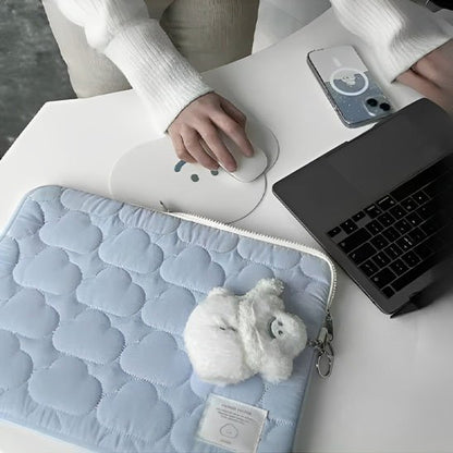 Houssepour ordinateur matelassée nuage