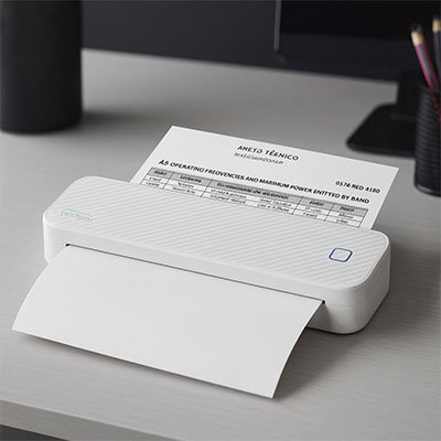 Imprimante bluetooth sans fil blanche