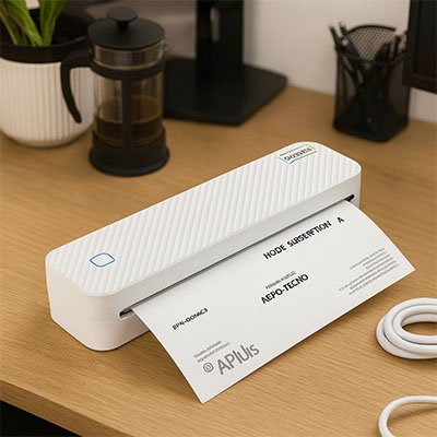 Imprimante bluetooth sans fil papier A4 thermique blanche