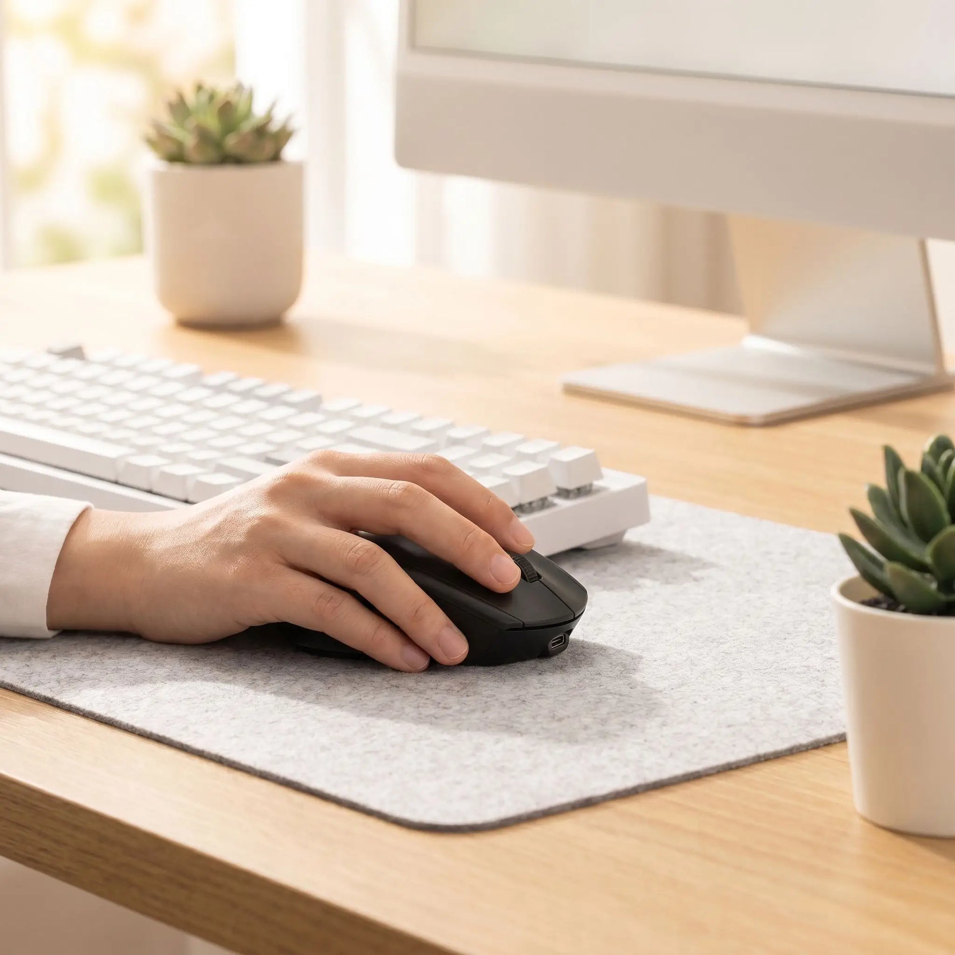 main confortable souris  bluetooth noire