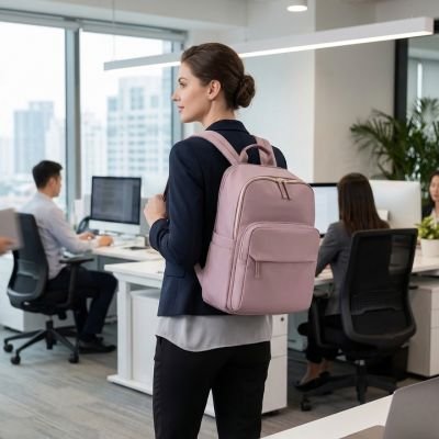 Sac a dos ordinateur portable rose