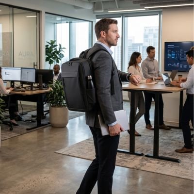 Sac a dos ordinateur portable unisex noir