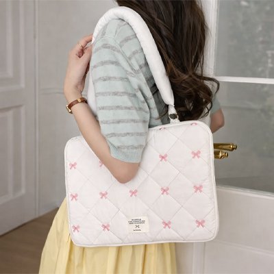Sac ordinateur femme blanc fashion