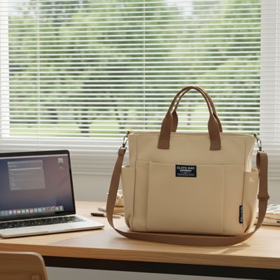 Sac ordinateur femme kaki
