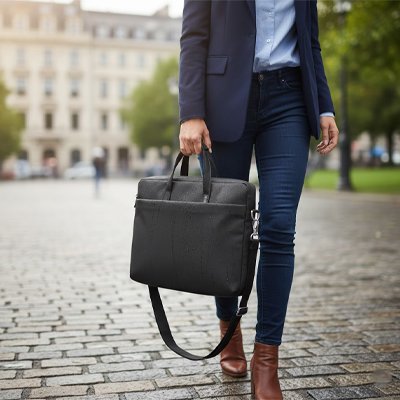 Sac ordinateur femme poignée noir