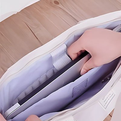 Sac ordinateur rose mauve pâle protection laptop
