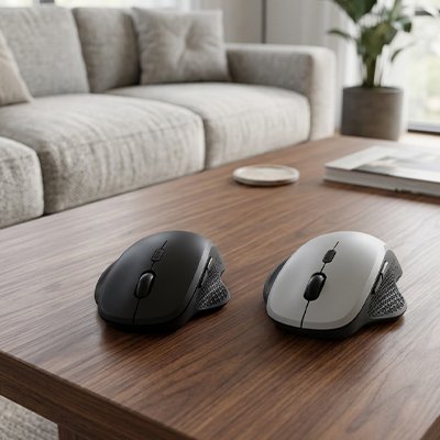 Souris Bluetooth sans fil deux modeles noir gris