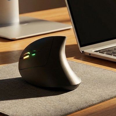 Souris bluetooth verticale noire