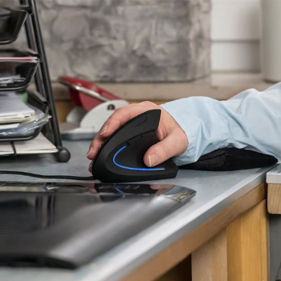 Souris ergonomique lumière led bleue