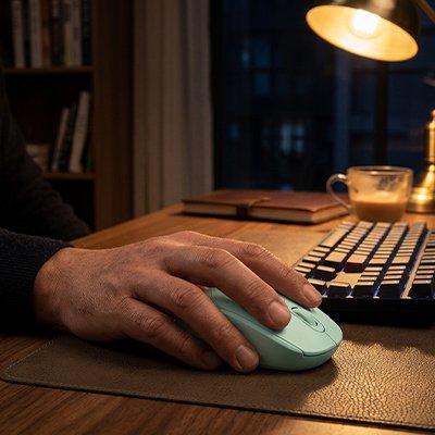 Souris sans fil bluetooth USB vert