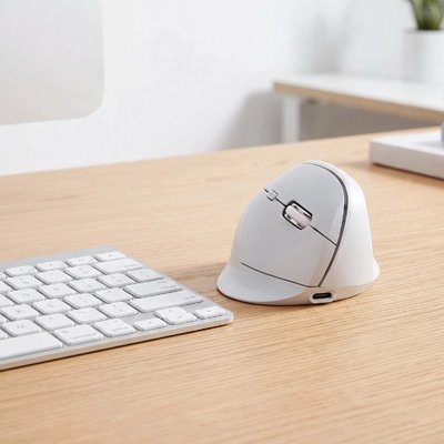 Souris verticale modèle blanc 2 modes