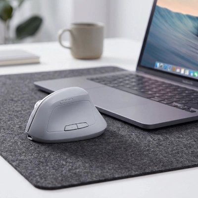 Souris verticale modèle gris 2 modes