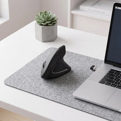 Souris verticale professionnelle 6 boutons noire