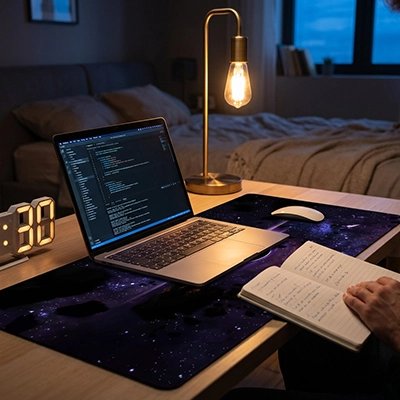 Sous main bureau constellation bleue