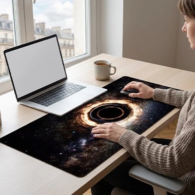 Sous main bureau constellation jaune