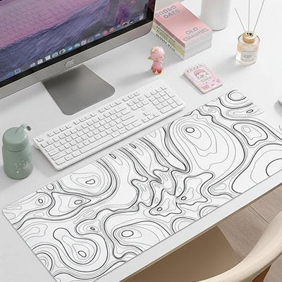 Sous main bureau gris strata liquide