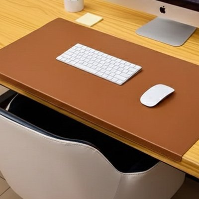 Sous main pour bureau xxl cuir marron