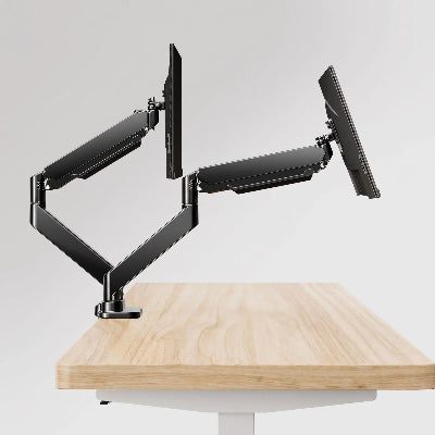 support ordinateur double bras articulé rotation ajustable inclinable