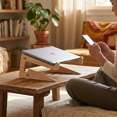 support ordinateur portable décor maison