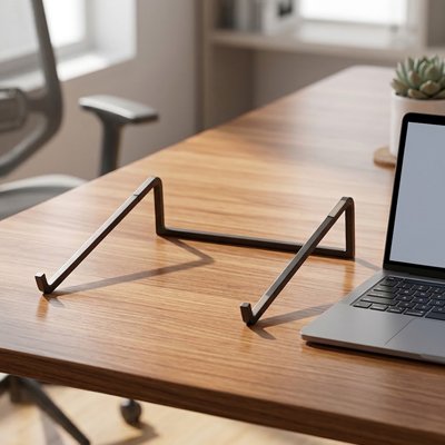 support pour ordinateur portable noir robuste et stable