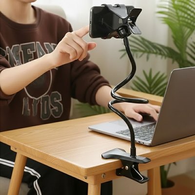 Support telephone bureau bras extensible noir ajustable