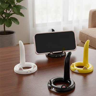 Support telephone chat decoratif
