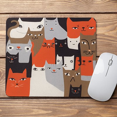 Tapis de souris chats expressifs
