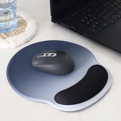 Tapis de souris ergonomique bleu noir
