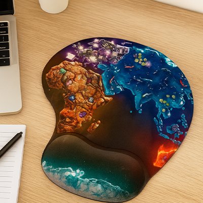 Tapis de souris ergonomique coloré