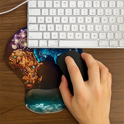 Tapis de souris ergonomique map monde