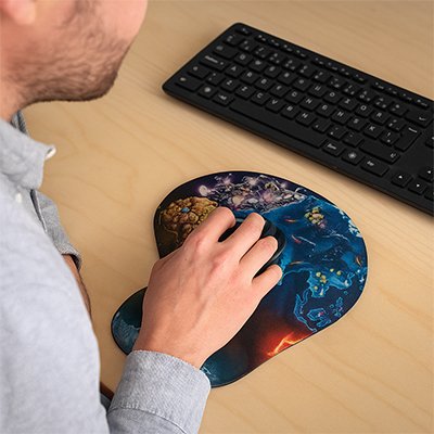 Tapis de souris ergonomique motif carte du monde
