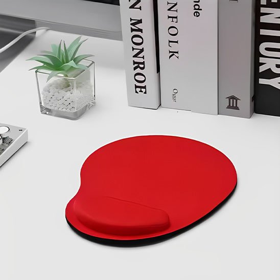Tapis de souris ergonomique rouge