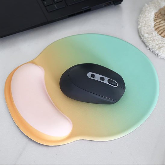 Tapis de souris ergonomique vert abricot