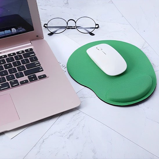 Tapis de souris ergonomique vert