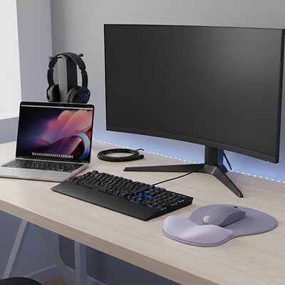 Tapis de souris ergonomique violet