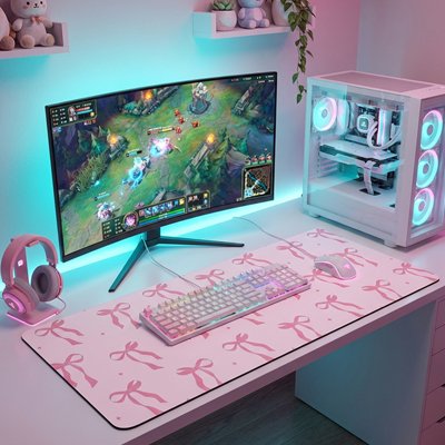Tapis de souris gamer boucles roses