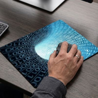 Tapis de souris motif vortex bleu