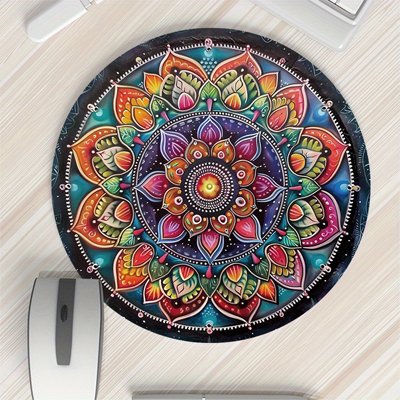 Tapis de souris rond mandala coloré