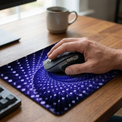 Tapis de souris spirale violet
